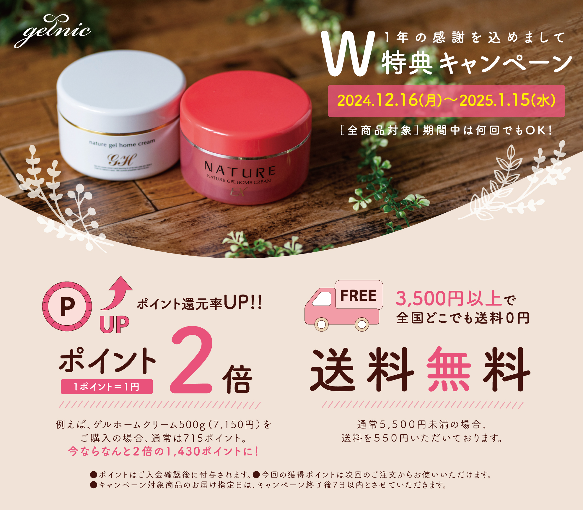 W特典キャンペーン